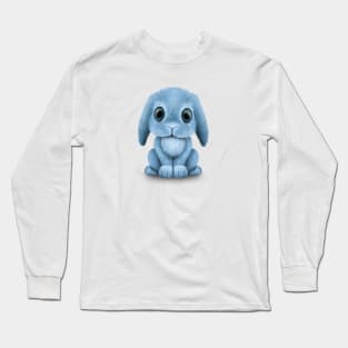 Cute Blue Baby Bunny Rabbit Long Sleeve T-Shirt